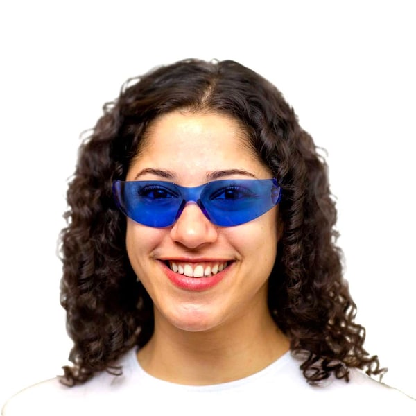 Keystone Full Color Blue And Black Safety Glasses (12-Pack)